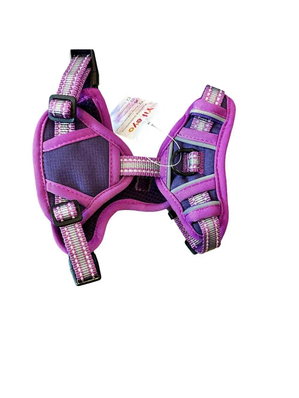 Yikeyo No Pull Reflective Dog Harness XXS, Violet/Gray  NEW With Tags Adjustable